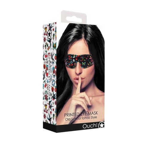 Ouch! Maska na oczy z nadrukiem - wygodny elastyczny model