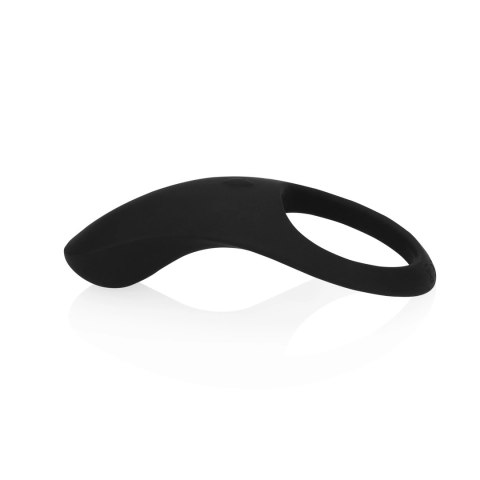 Loveline Licorice Black - wibrujący pierścień z wypustkami, czarny