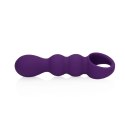 Loveline Wibrator anatomiczny Clear Purple - model łezka, silikonowy