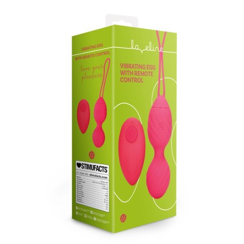 Loveline Zestaw Wibrujących Jajeczek z Pilotem Strawberry Red