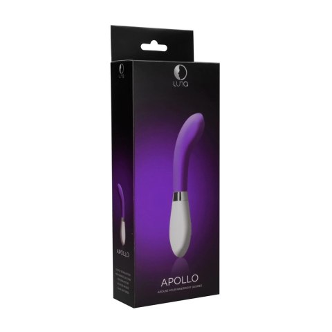 Luna by Shots Apollo - Wibrator nachylony, silikonowy 21 cm, 10 trybow