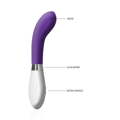 Luna by Shots Apollo - Wibrator nachylony, silikonowy 21 cm, 10 trybow