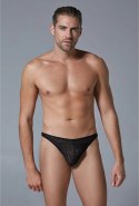 Male Power Leopard Jockstrap L/XL - stringi męskie, koronka panterka