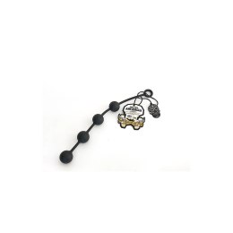 Boneyard Ass Ballz M - silikonowy łańcuch kulkowy z uchwytem, 16 cm