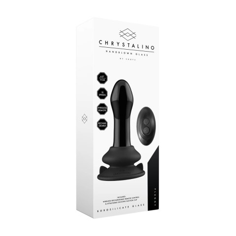 Shots Chrystalino Vibrating Glass - szklany model z przyssawką, 10 trybow