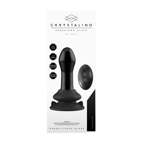 Shots Chrystalino Vibrating Glass - szklany model z przyssawką, 10 trybow