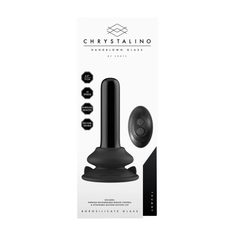 Shots Chrystalino szklany model z przyssawką i 10 trybami wibracji