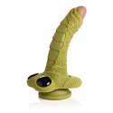 XR Brands Creature Cocks Silikonowy Model Fantazyjny Zielony z Oczami