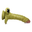 XR Brands Creature Cocks Silikonowy Model Fantazyjny Zielony z Oczami