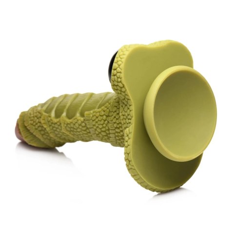 XR Brands Creature Cocks Silikonowy Model Fantazyjny Zielony z Oczami