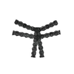 Allure Southern Rhapsody majtki koronkowe bez części środkowej czarne