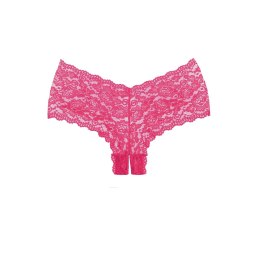 Coquette Candy Apple Allure szorty koronkowe z otwartym krojem czerwone