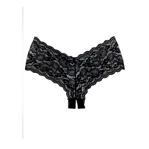 Leg Avenue Candy Apple Allure - koronkowe szorty bezkrokowe, czerwone