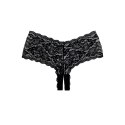 Leg Avenue Candy Apple Allure - koronkowe szorty bezkrokowe, czerwone