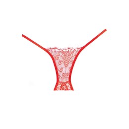 Leg Avenue Enchanted Belle Allure koronkowe majtki z wycięciem, czarne