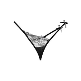 Leg Avenue Pixie Allure stringi koronkowe czarne S/M