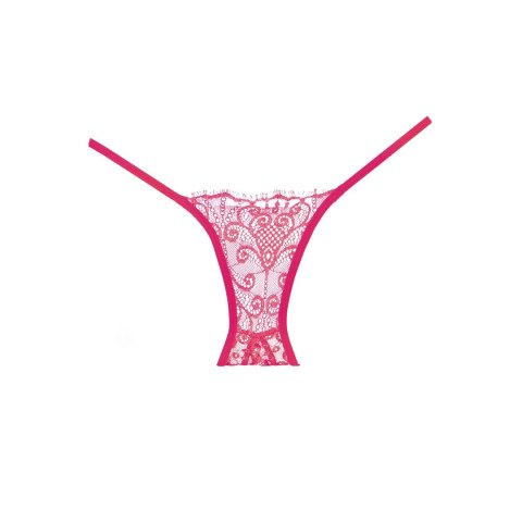 Obsessive Enchanted Belle Allure koronkowe figi z wycięciem czarne