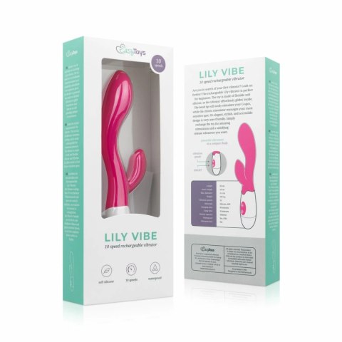 Easytoys Lily 2.0 Rożowy - Wibrujący model ładowalny, 10 trybow