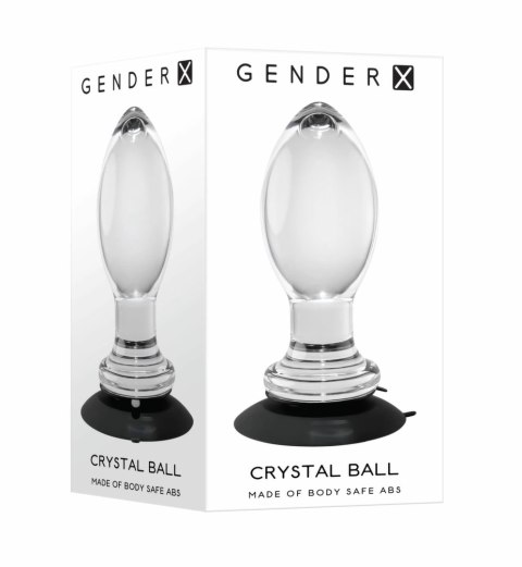 Evolved Crystal Ball Plug - korek anatomiczny z przyssawką, transparentny