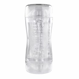 Evolved Double Fantasy - Przezroczysta maszyna intymna dwustronna z pierścieniem wibracyjnym