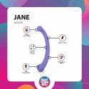 Good Vibes Only Jane - dwustronny wibrator silikonowy fioletowy 10 trybow
