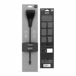 Luxe Whip Black - solidny bat z ekoskory 42,5 cm