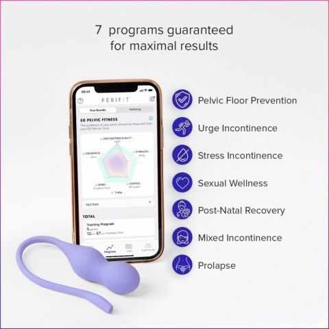 Perifit Care+ Dynamic Ćwiczenia Mięśni Kegla Bluetooth Lilac