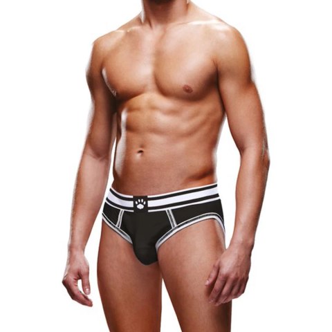 Prowler Brief XS - Majtki na paskach z otwartym tyłem, czarno-białe