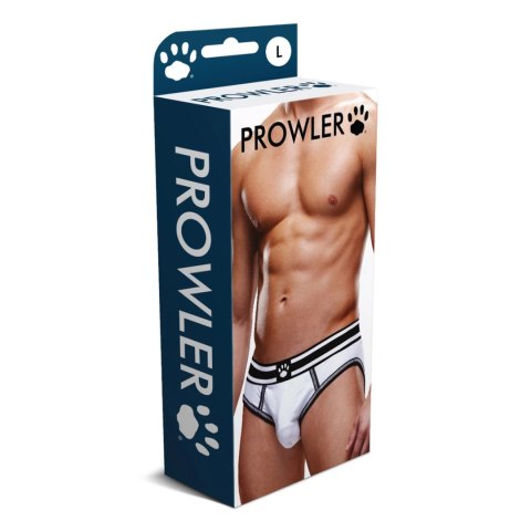 Prowler Brief XS - majtki na paskach, otwarty tył, czarno-białe
