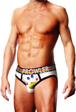Prowler PAW BRIEF XL - Majtki męskie białe, tęczowy pas, rozmiar XL