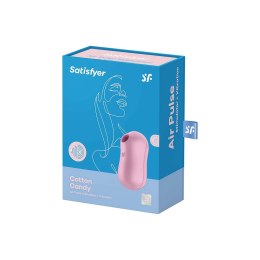 Satisfyer Cotton Candy - wibrator pulsacyjny, podwojny, rożowy, IPX7