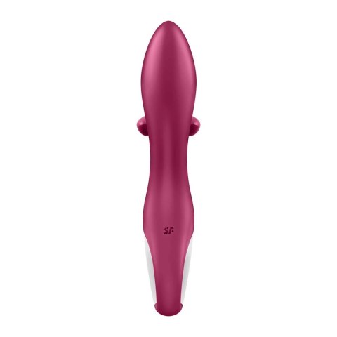 Satisfyer Embrace Me - podwojny model z elastycznym uchwytem, silikonowy