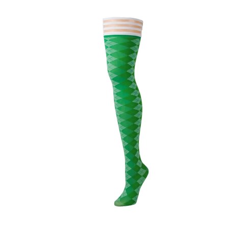 Kix'ies Pończochy Golf Collection Thigh-High argyle, antypoślizgowe