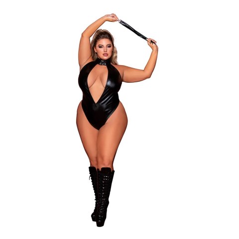 Dreamgirl Body Plus Size z elementami skoropodobnymi i biczem