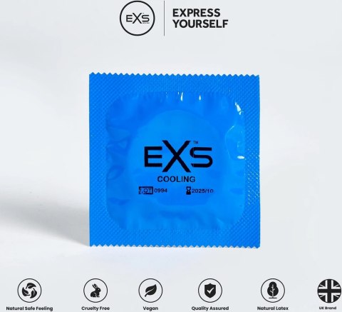 EXS Cooling 12 szt. prezerwatywy chłodzące, lateksowe, szerokość 54 mm