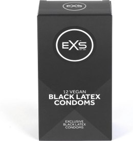 EXS Extra Black 12 szt. - prezerwatywy lateksowe czarne 54 mm