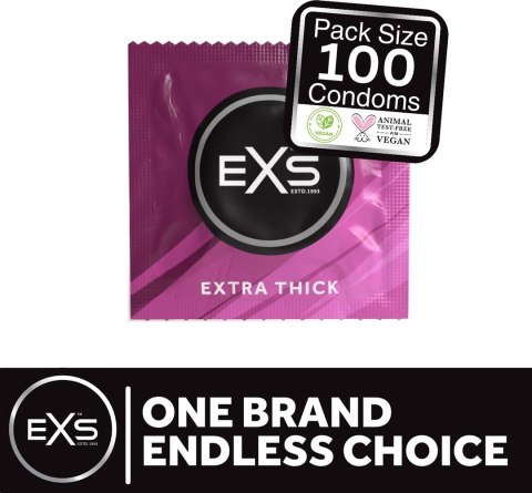 EXS Extra Thick 100 szt. prezerwatywy lateksowe, wzmocnione
