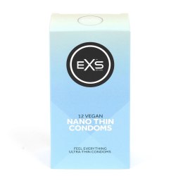 EXS Nano Thin prezerwatywy ultracienkie 12 sztuk bez zapachu, 53 mm