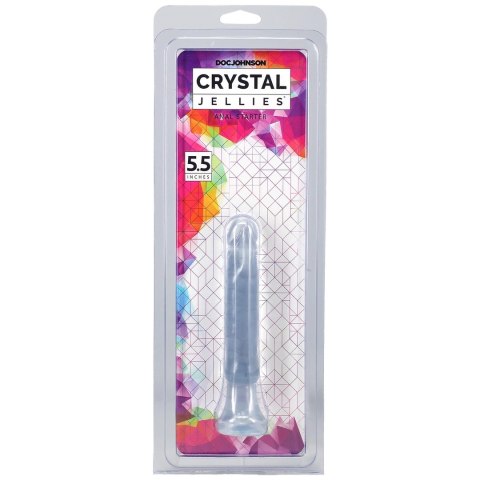 Doc Johnson Crystal Jellies 6" Classic korek analny, miękki, przezroczysty