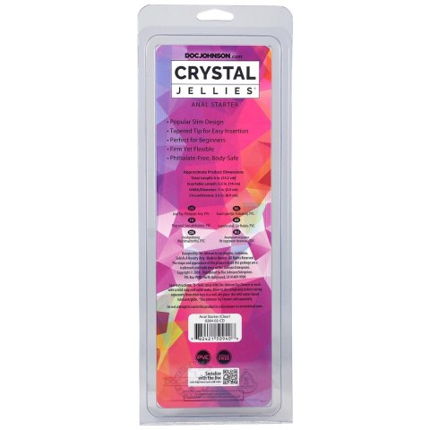 Doc Johnson Crystal Jellies 6" Classic korek analny, miękki, przezroczysty