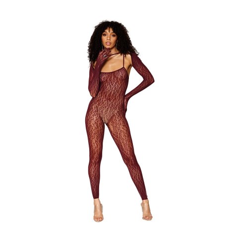 Dreamgirl Bodystocking panterka + shrug uniwersalny siateczkowy