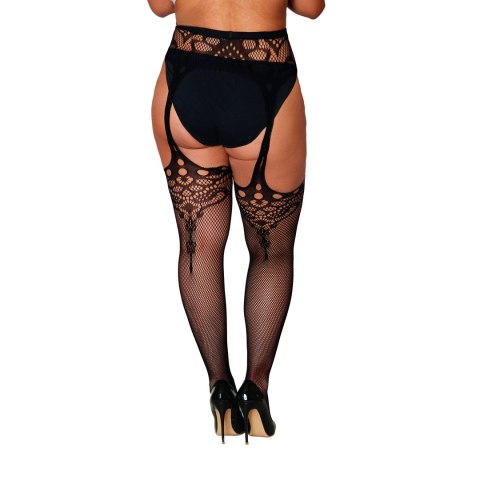 Dreamgirl Fishnet Garter Belt Plus Size - Pas do pończoch kabaretka