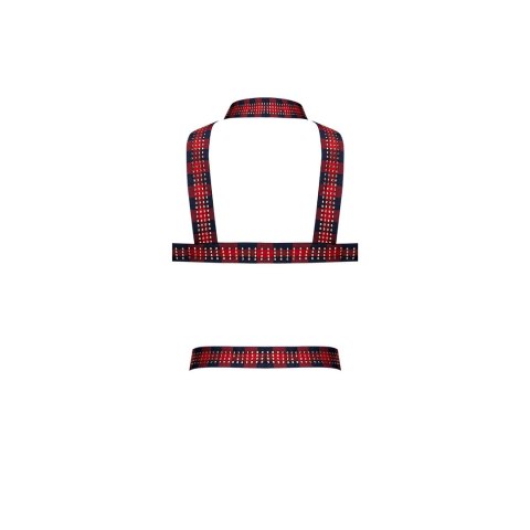 Male Power Elastic Harness - regulowana uprząż z paskami i pierścieniem