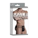 Male Power LXL Elastyczne Majtki na Paseczkach Nylon-Spandex Czarny