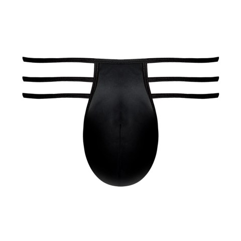 Male Power LXL Elastyczne Majtki na Paseczkach Nylon-Spandex Czarny