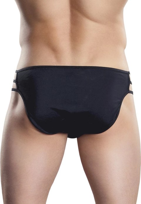 Male Power LXL Elastyczne Majtki na Paseczkach Nylon-Spandex Czarny