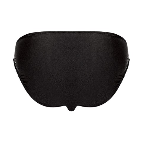 Male Power Nylon Spandex majtki bez kieszeni, elastyczne bikini czarne