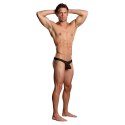 Male Power Stringi Pouch SM mesh anatomiczne ultra niskie czarne