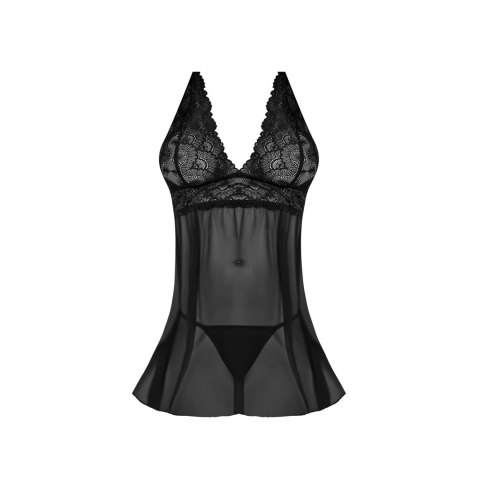 Magic Silk Babydoll LXL z otwartymi plecami i koronkowymi miseczkami