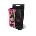 Magic Silk Exposed komplet: biustonosz bandeau i majtki L/XL koronka